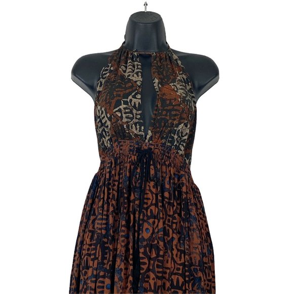 Free People Beach Day Halter Mini Ruffle Dress M - Picture 5 of 11